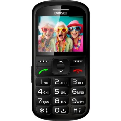 Evolveo - EasyPhone XS, mobiele telefoon voor senioren, zwart