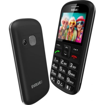 Evolveo - EasyPhone XS, mobiele telefoon voor senioren, zwart
