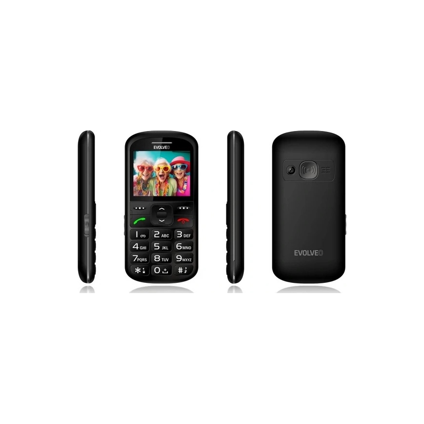 Evolveo - EasyPhone XS, mobiele telefoon voor senioren, zwart
