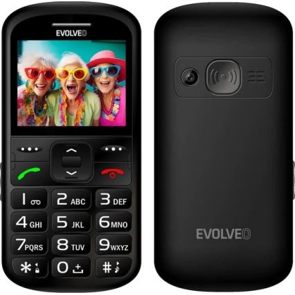 Evolveo - EasyPhone XS, seniorentelefoon, zwart