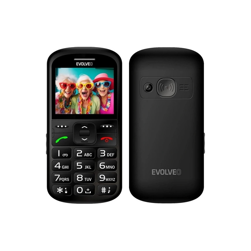 Evolveo - EasyPhone XS, seniorentelefoon, zwart