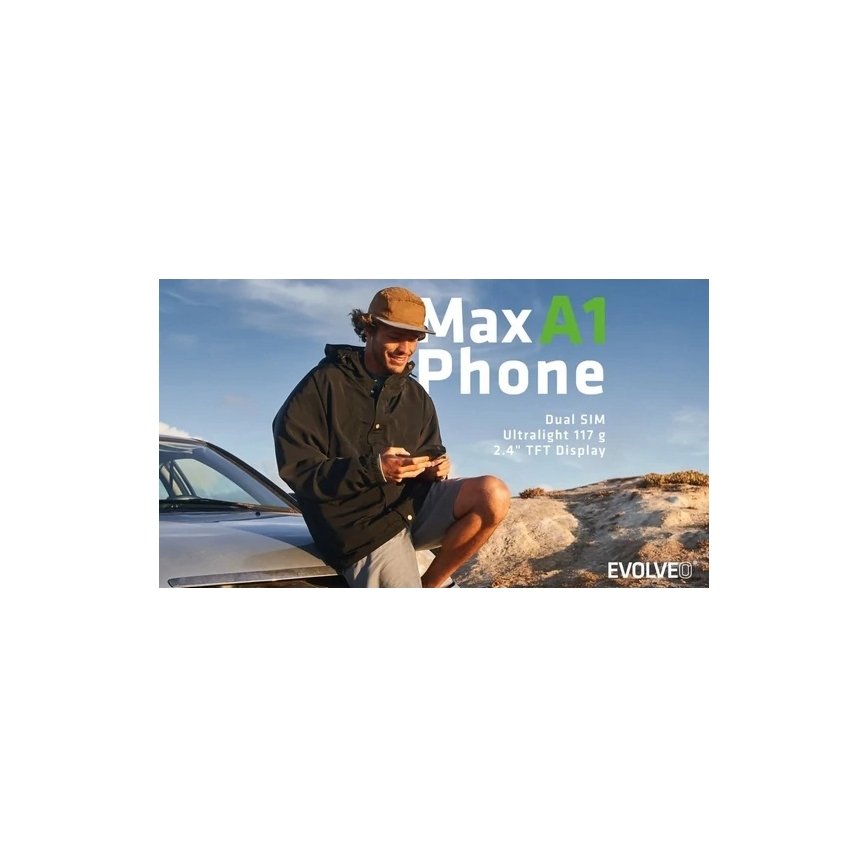 Evolveo - MaxPhone A1, knoptelefoon met Dual SIM, zwart
