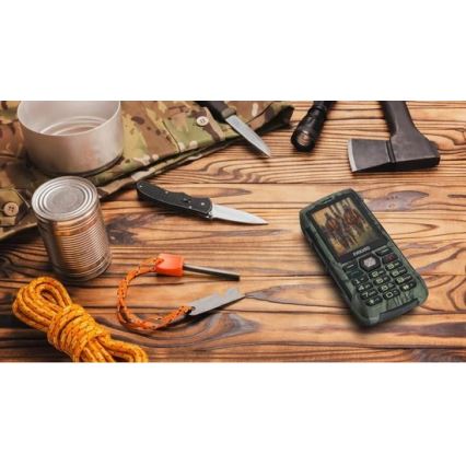 Evolveo - StrongPhone H1, waterdichte Dual SIM-telefoon in jachtcamouflage