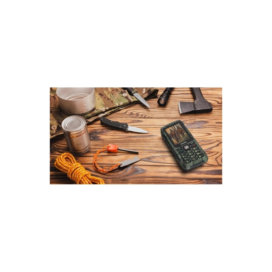 Evolveo - StrongPhone H1, waterdichte Dual SIM-telefoon in jachtcamouflage