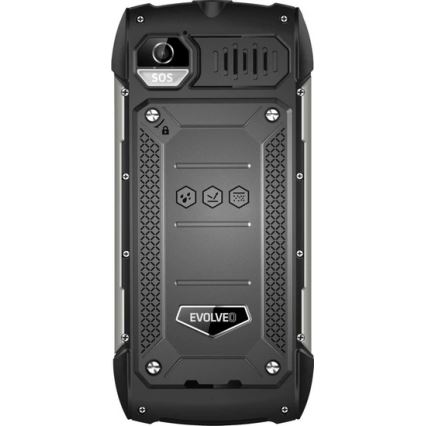 Evolveo - StrongPhone H1, waterdichte Dual SIM-telefoon, zwart-zilver