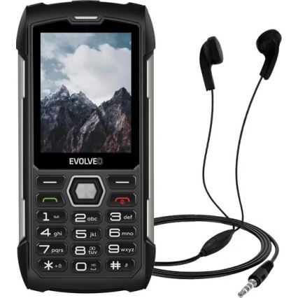 Evolveo - StrongPhone H1, waterdichte Dual SIM-telefoon, zwart-zilver