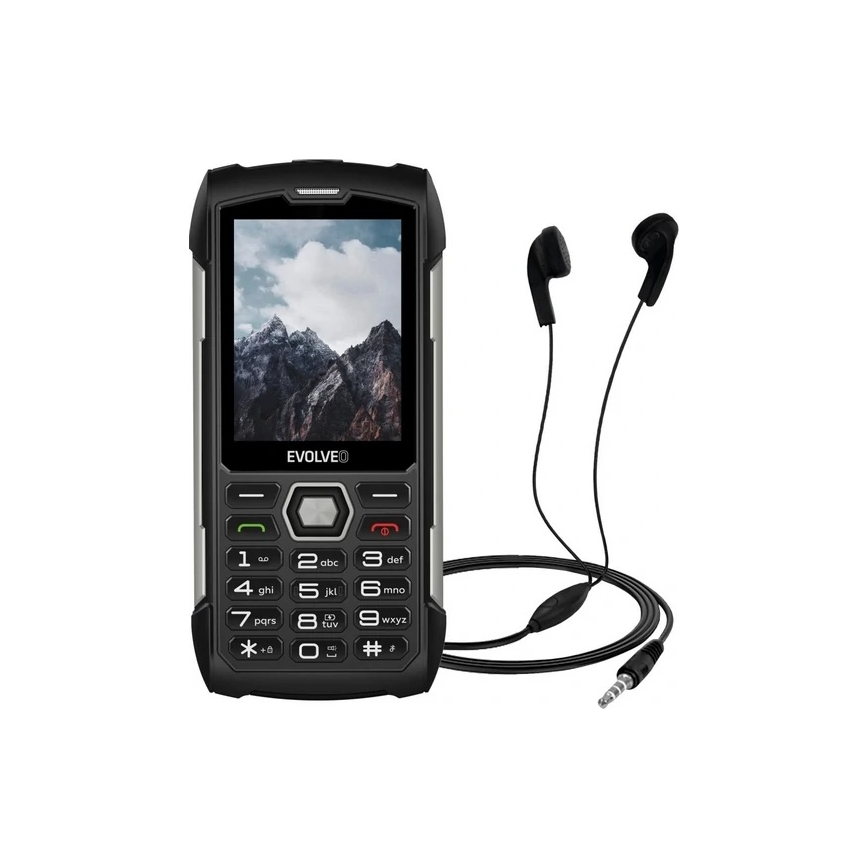 Evolveo - StrongPhone H1, waterdichte Dual SIM-telefoon, zwart-zilver