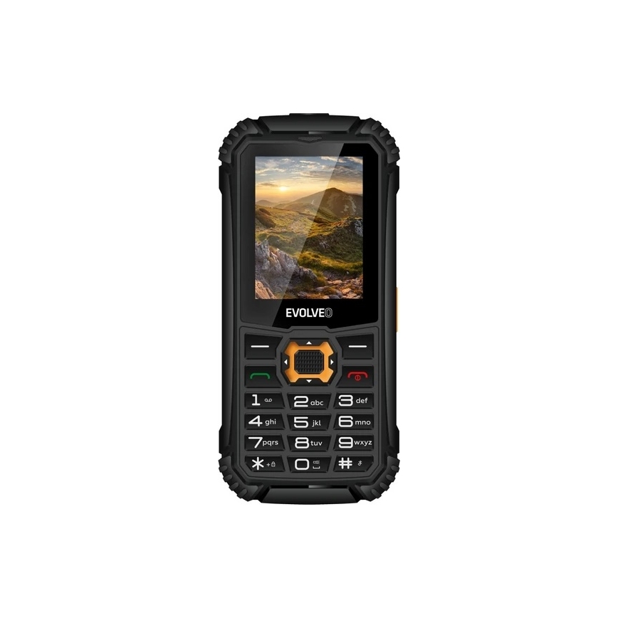 Evolveo - StrongPhone Q1, waterdichte Dual-SIM-telefoon, zwart-oranje