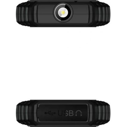 Evolveo - StrongPhone Q1, waterdichte Dual-SIM-telefoon, zwart-oranje