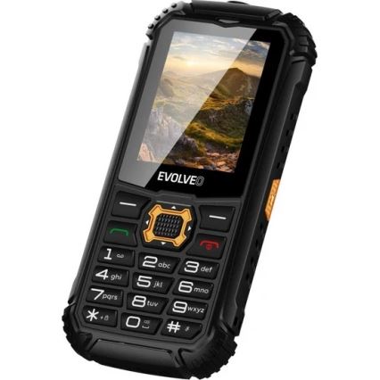 Evolveo - StrongPhone Q1, waterdichte Dual-SIM-telefoon, zwart-oranje