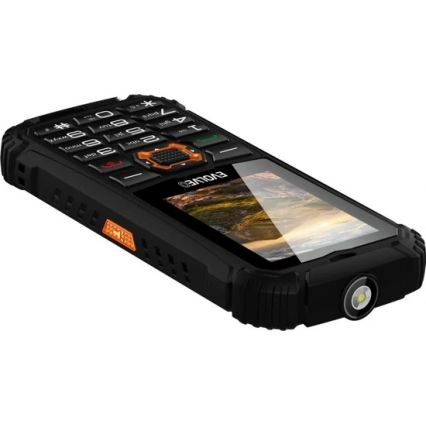 Evolveo - StrongPhone Q1, waterdichte Dual-SIM-telefoon, zwart-oranje