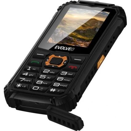 Evolveo - StrongPhone Q1, waterdichte Dual-SIM-telefoon, zwart-oranje