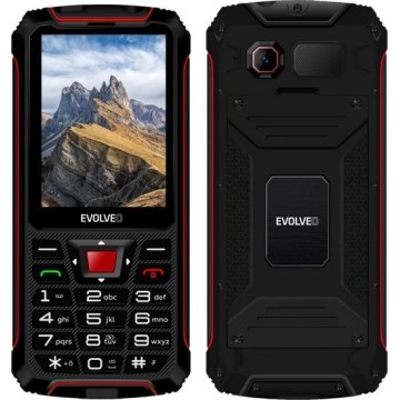 Evolveo - StrongPhone W4, waterdichte Dual-SIM-telefoon, zwart-rood
