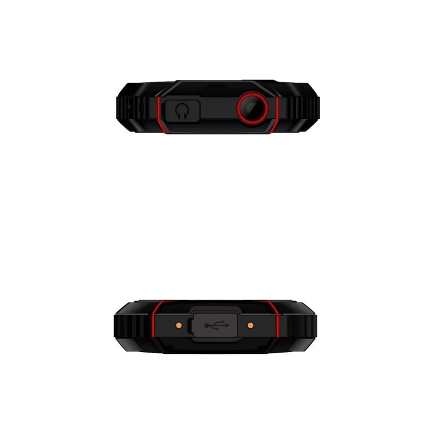 Evolveo - StrongPhone W4, waterdichte Dual SIM-telefoon, zwart-rood