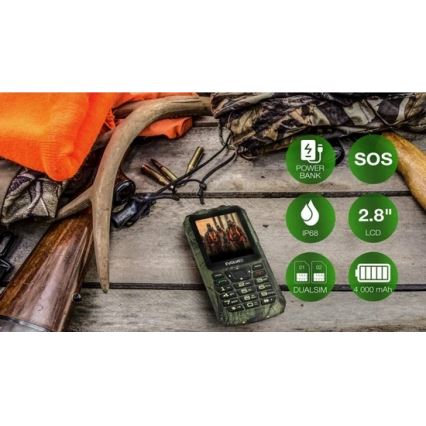Evolveo - StrongPhone Z6, waterdichte Dual SIM-telefoon in jachtcamouflage