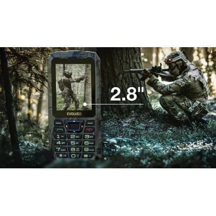 Evolveo - StrongPhone Z6, waterdichte Dual SIM-telefoon in jachtcamouflage