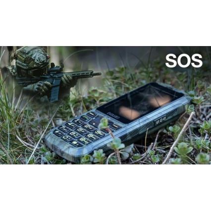 Evolveo - StrongPhone Z6, waterdichte Dual SIM-telefoon, jachtcamouflage