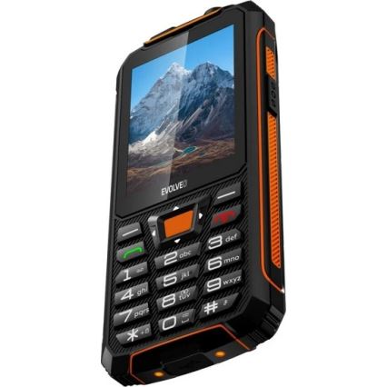 Evolveo - StrongPhone Z6, waterdichte Dual SIM-telefoon zwart/oranje