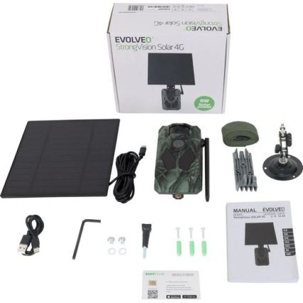 Evolveo - StrongVision Solar 4G wildcamera met app en zonnepaneel