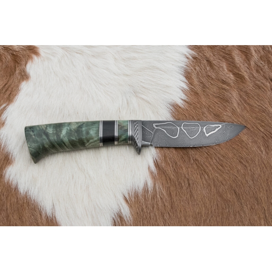 Exclusief Damascus-mes 11,6 cm esdoorn/ebbehout