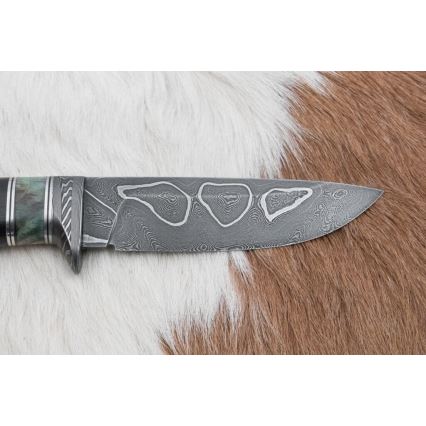 Exclusief Damascus-mes 11,6 cm esdoorn/ebbehout