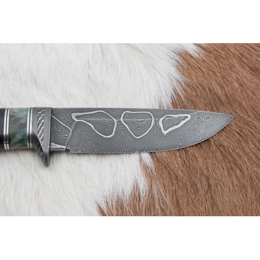 Exclusief Damascus-mes 11,6 cm esdoorn/ebbehout