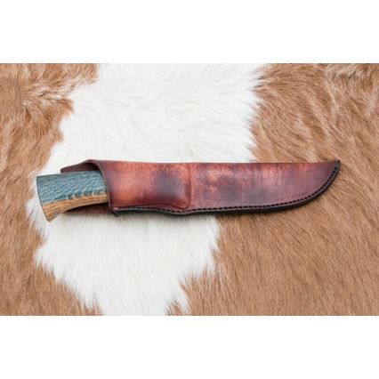 Exclusief Damascus-mes 12,7 cm eiken/ebbehout