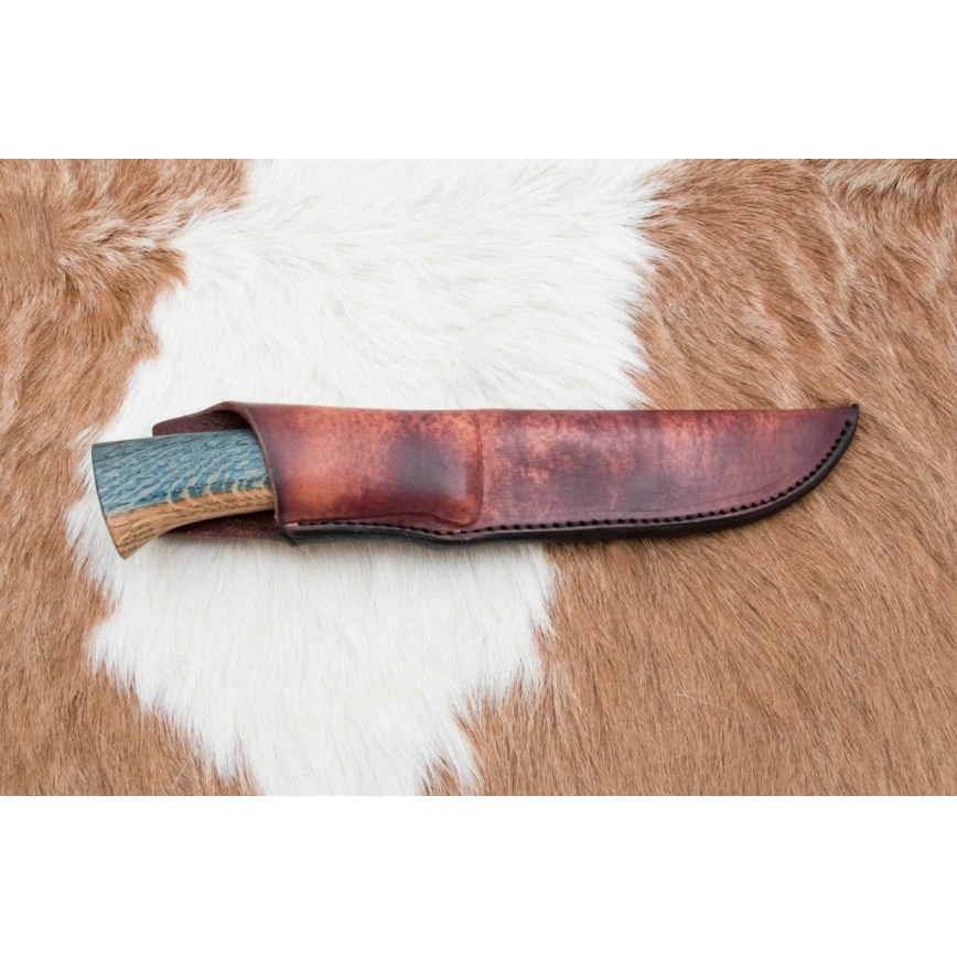 Exclusief Damascus-mes 12,7 cm eiken/ebbehout