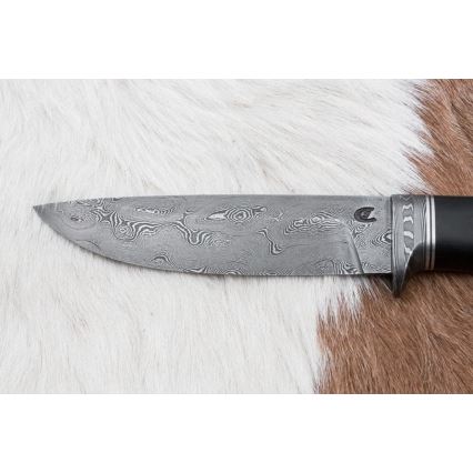 Exclusief Damascus-mes 12,7 cm eiken/ebbehout
