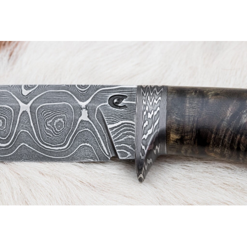 Exclusief Damascus-mes 12,7 cm esdoorn/agaat
