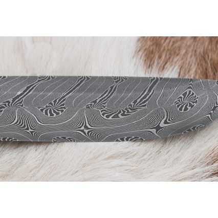 Exclusief Damascus-mes 13 cm serpentijn/rendier gewei