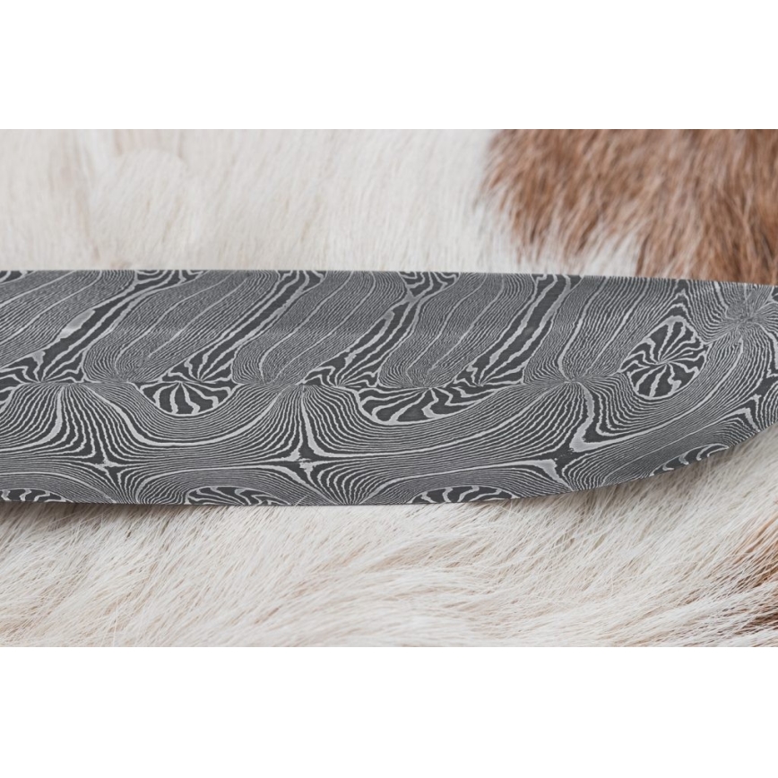 Exclusief Damascus-mes 13 cm serpentijn/rendier gewei
