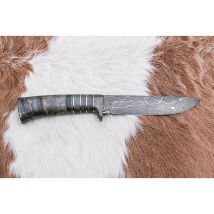 Exclusief Damascus-mes 14 cm essehout