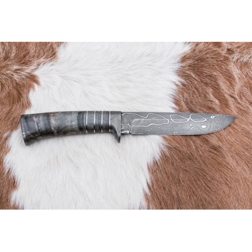Exclusief Damascus-mes 14 cm essehout