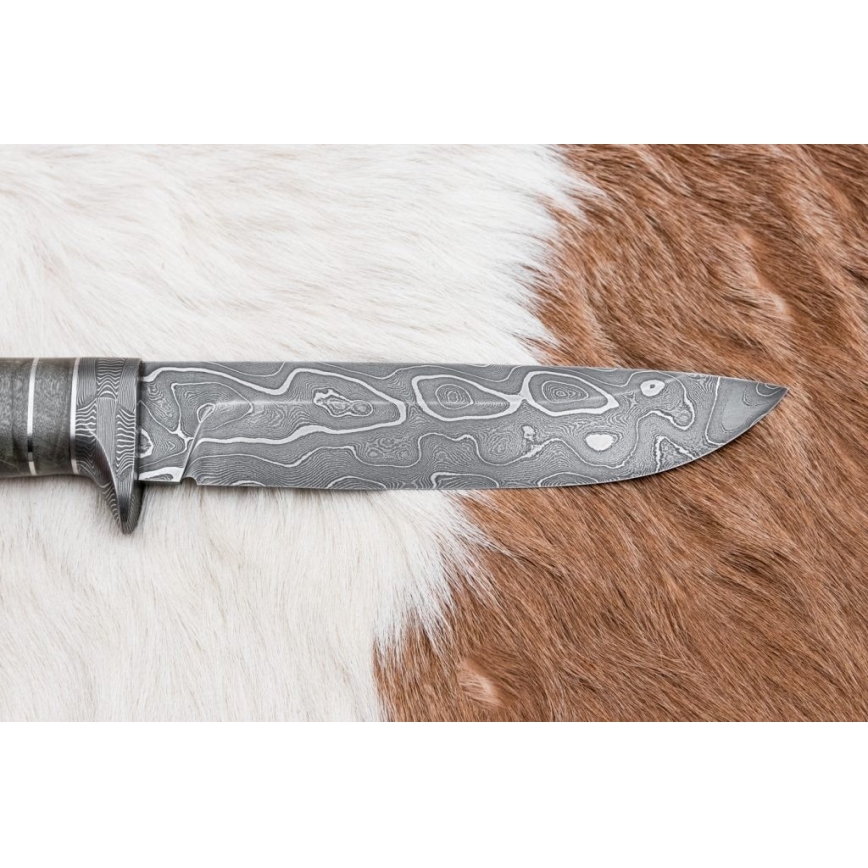 Exclusief Damascus-mes 14 cm essehout