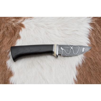 Exclusief Damascus-mes 8,6 cm eiken/kameel bot