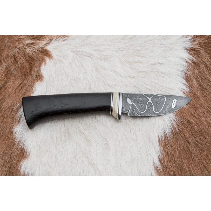 Exclusief Damascus-mes 8,6 cm eiken/kameel bot