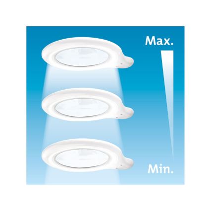 Extol - dimbare LED-bureaulamp met loep LED/10W/230V wit