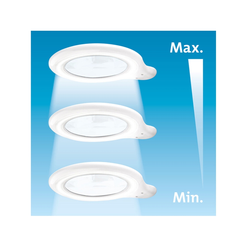 Extol - dimbare LED-bureaulamp met loep LED/10W/230V wit