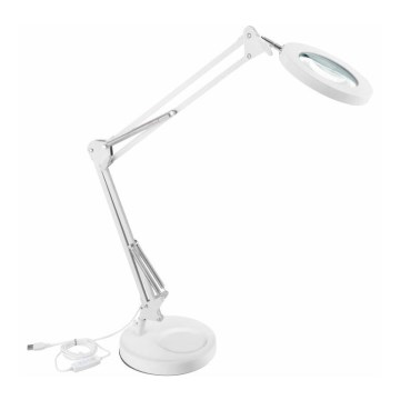 Extol - Dimbare LED tafellamp met een vergrootglas LED/8W/5V 2900/4500/7500K wit
