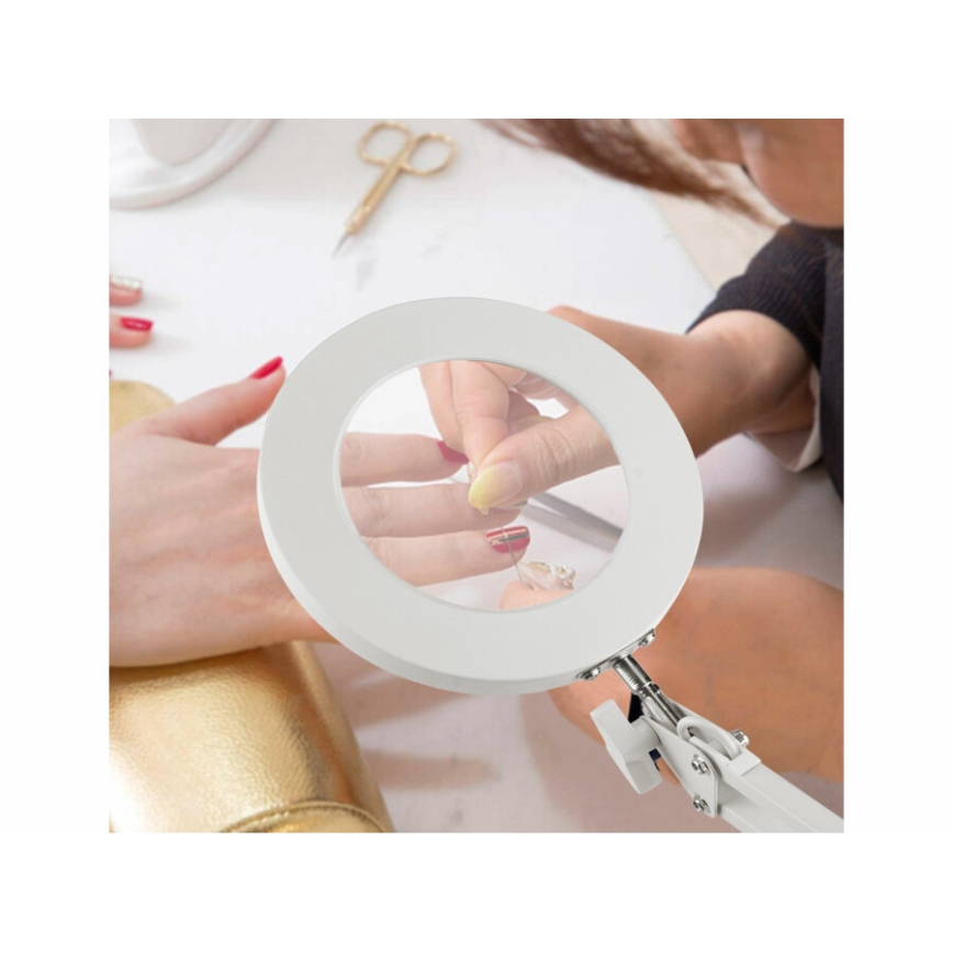 Extol - Dimbare LED tafellamp met een vergrootglas ​ LED/8W/5V 2900/4500/7500K wit