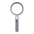 Extol - Dimbare oplaadbare loep met LED‑verlichting, 650 mAh, wit/grijs