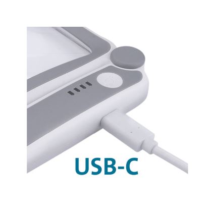 Extol - LED dimbare oplaadbare opvouwbare loep met LED-verlichting/650 mAh wit/grijs