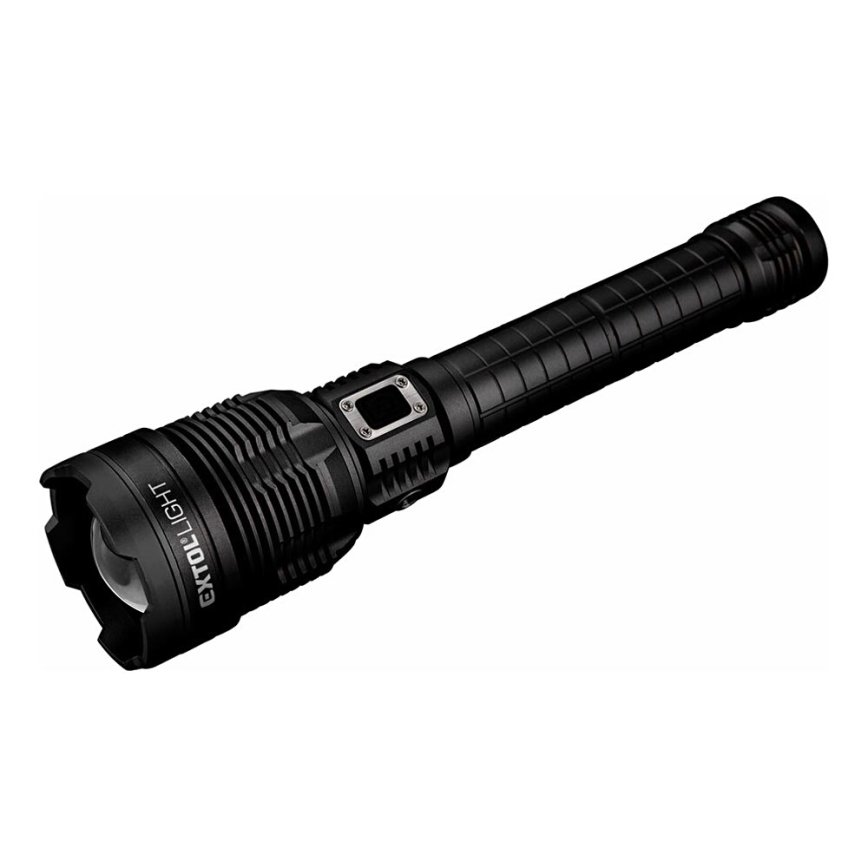 Extol - LED Dimbare oplaadbare zaklamp met powerbank LED/60W/10000 mAh 8000 lm IPX4 zwart