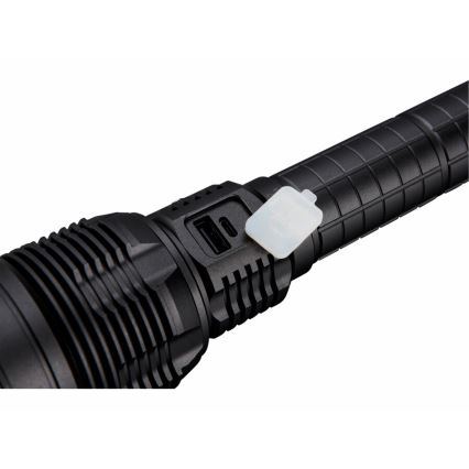 Extol - LED Dimbare oplaadbare zaklamp met powerbank LED/60W/10000 mAh 8000 lm IPX4 zwart