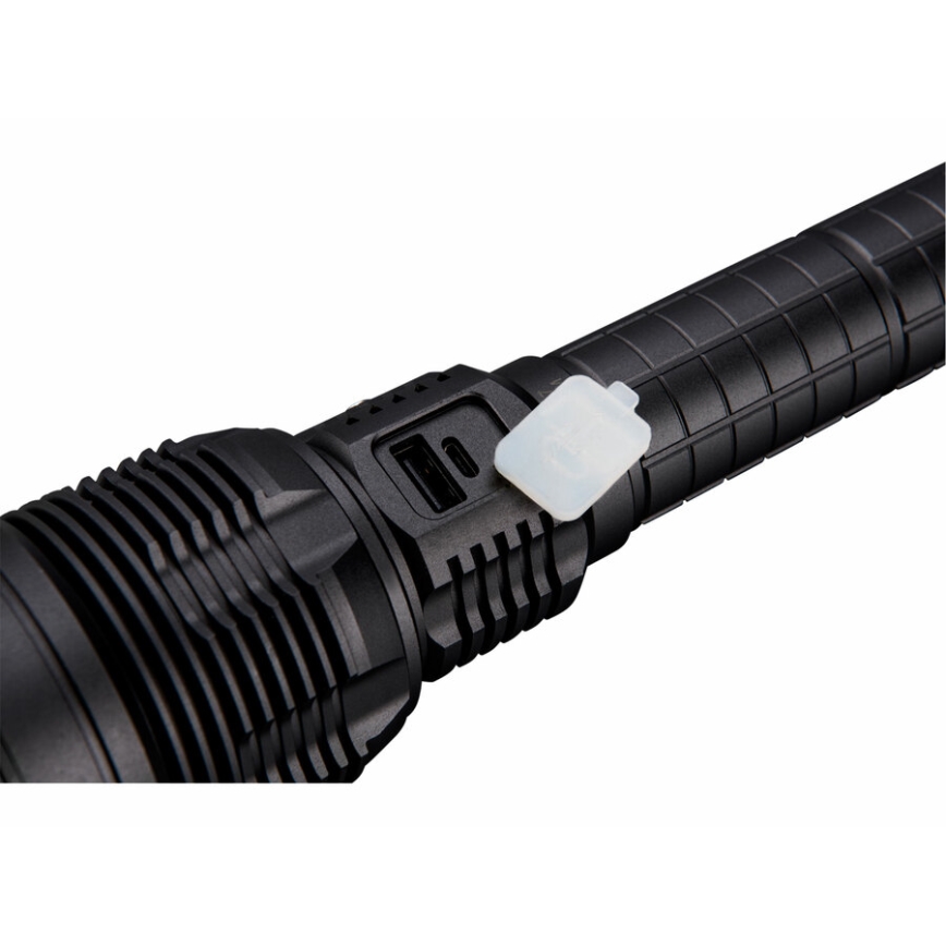 Extol - LED Dimbare oplaadbare zaklamp met powerbank LED/60W/10000 mAh 8000 lm IPX4 zwart
