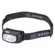 Extol - LED Hoofdlamp LED/5W/1000 mAh/3,7V IPX5 zwart