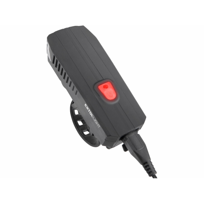 Extol - LED Oplaadbare zaklamp met een fietshoorn LED/5W/1200 mAh/3,7V IPX4