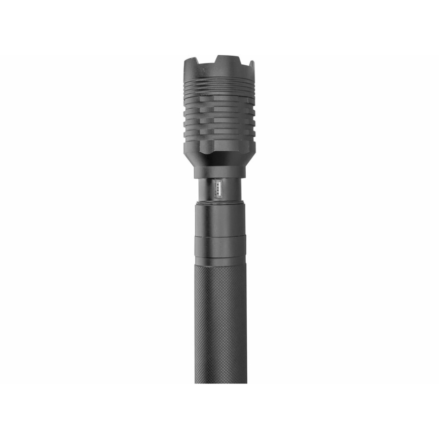 Extol - LED Oplaadbare Zaklamp met Powerbank LED/60W/4000 mAh/5V 4000 lm zwart