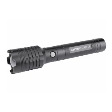 Extol - LED Oplaadbare Zaklamp met Powerbank LED/60W/4000 mAh/5V 4000 lm zwart